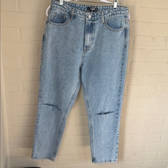 Missguided jeans Light Blue Denim distressed 10 petite - Picture 6 of 8